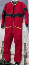 Traumhafter Vintage Racing Overall Schutz Overall schwarz/rot verstärkt 103