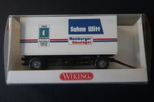 WIKING - LKW Koffer-Anhänger A.HINTSCH / SAHNE WITT Hamburg (Modellauto H0 1:87)
