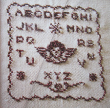 Stickvorlagen "Kleines ABC Mustertuch Engelchen" Kreuzstich-Motive