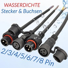 2,3,4,5,6,7,8 Polig KFZ Steckverbindung Stecker Wasserdicht Auto Männlich Weibli