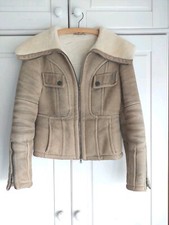  Marc Cain Lammfell Jacke 36 - 38 N2 Damen S Shearling Fell Lederjacke ECHTLEDER