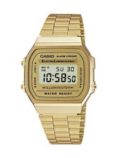 CASIO VINTAGE Chronograph A168WG-9EF Edelstahl Resin Goldfarben