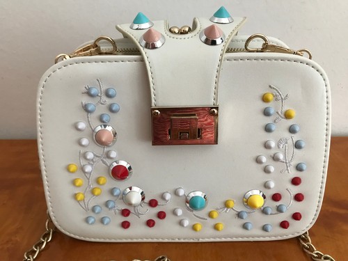 Süsse handtasche weiß mit - handtasche,