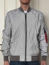 Alpha Bomber Jacke Silber