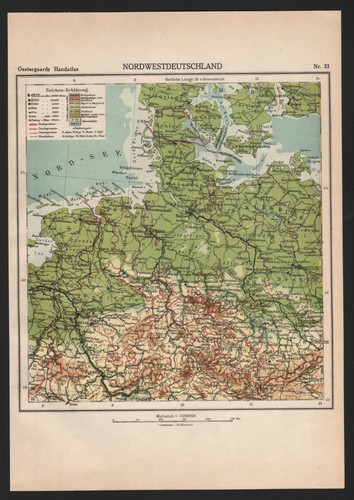 Landkarte map 1927
