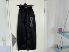 BAY® Kickboxhose Gr.180 / Satinhose Hose Kickboxen Satin Kampfsport lang schwarz