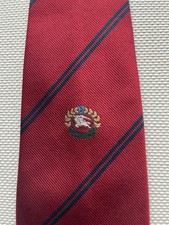 Burberrys Krawatte – Made in England – 100% Seide – Vintage Club – Crest Wappen
