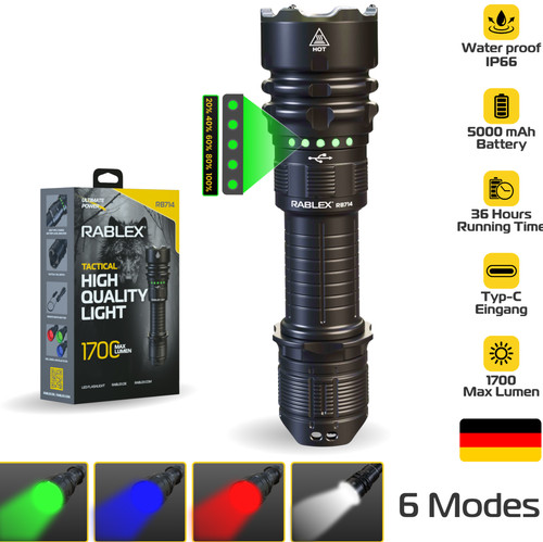 Rablex led taschenlampe 1700 - led,