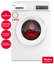Amica Waschmaschine 7kg Startzeitvorwahl Aqua Stopp Frontlader Weiß 1400 U/Min