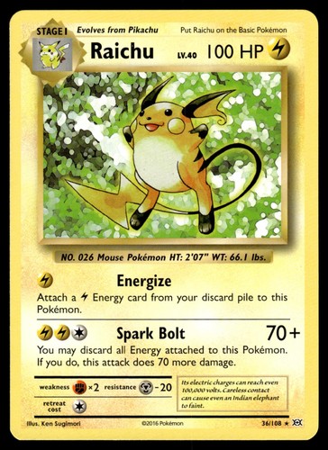 Raichu non holo - non-holo, pokemon
