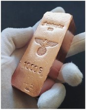 Kupferbarren 1 Kg 999 Feinkupfer (top gereinigt) – Vintage "Deutsches Reich"
