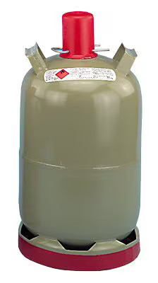 Gasflasche 11kg grau stahl - 11kg,, grau,