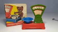 Vintage DDR Kinder Spielzeug Neigungswaage mit OVP Blechspielzeug 70er Waage