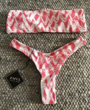 Zaful Bikini, Rosa/ Weiß, Gr