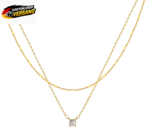 Gold layered necklace for - necklace,