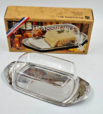 WMF Strassburg Butterdose, Cromargan18/10 mit Acrylhaube – OVP Vintage selten.
