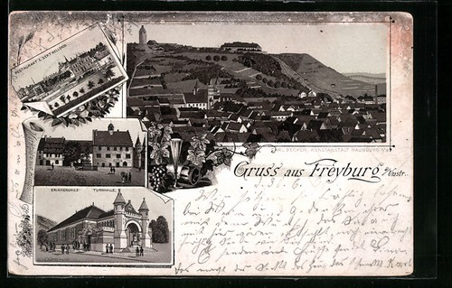 Lithographie freyburg - freyburg, a