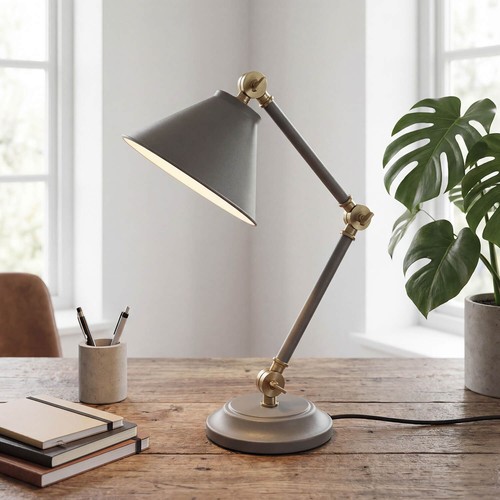 Graue schreibtischlampe - graue,