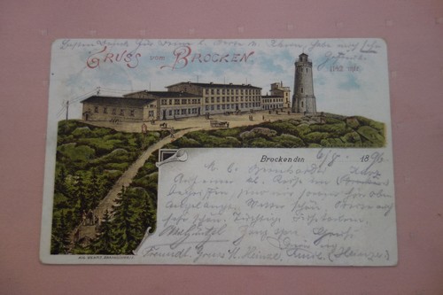 Gruss vom brocken - ak, 1896