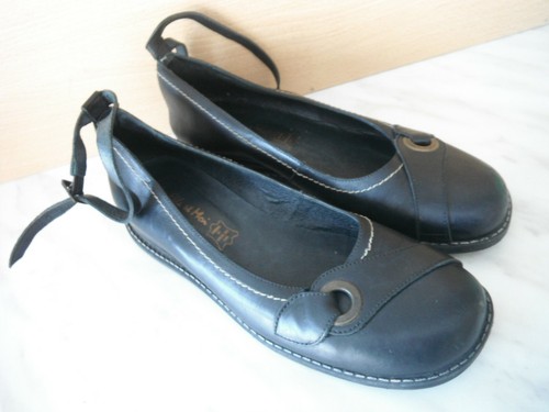 Flachschuh leder rundspitze - leder,