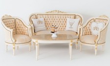 Barocke Sitzgruppe Sofa Sessel