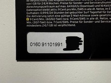 Congstar Sim Karte - 0160