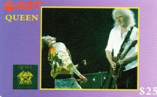 China : schöne Telefonkarte : Queen Freddie Mercury, Brian May, Roger Taylor/ 51