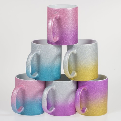 Glitter bicolor tasse - glitter, für