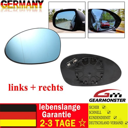 Spiegelglas blau links - spiegelglas, +