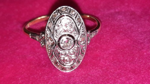 Art deco brillantring silber - deco, brillantring,