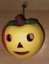 KÜRBIS HALLOWEEN TEELICHTHALTER DEKO zum Aufhängen ca. 10x10 cm gebraucht!