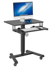 BONTEC Stehpult Höhenverstellbar Schreibtisch Laptop Laptoptisch Mit Rollen