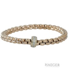 Fope Armband Gr. 16 Gelbgold 750/ 18 Karat mit 0,10 ct Diamanten