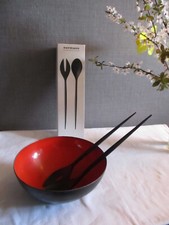 Schale KRENIT Dänemark Entwurf Herbert Krenchel Klassiker + Salatbesteck neu