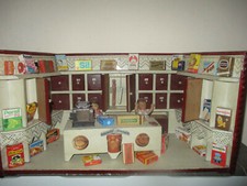 ***** ANTIKER großer KAUFMANNSLADEN/ PUPPENSTUBE mit kompl. Mobiliar ***** 