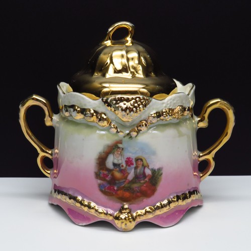 Vintage porzellan zuckerdose - vintage,
