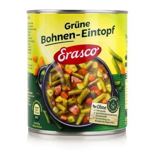 Erasco grüne bohnen eintopf - erasco, bohnen-eintopf