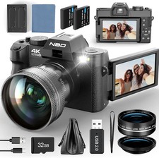 Digitalkameras 4K 48MP 16X Kompaktkamera Camcorder mit WiFi 32GB TF für Vlogging
