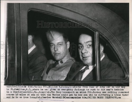 1954 press photo marine pfc - 1954,