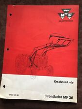 Massey Ferguson Ersatzteilliste Schlepper Frontlader MF 36 1968
