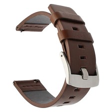 18 | 20 | 22 | 24 mm ECHTLEDER Uhrenarmband Braun Schwarz Ersatz Lederband Basic