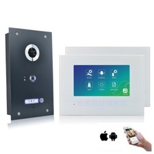Fingerprint Video Türsprechanlage Gegensprechanlage mit 7″ Monitor, Anthrazit