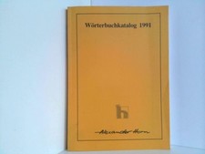 Wörterbuchkatalog 1991 Horn, Alexander: