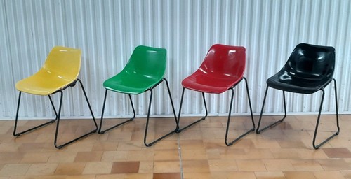 Set colorful chairs - set,