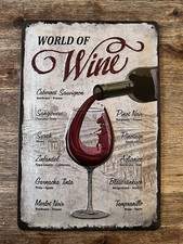 blechbild Wein 30x20