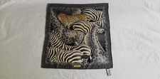 Salvatore Ferragamo Seidentuch Einstecktuch Zebra Giraffe Leopard Ca. 43 X 41 cm