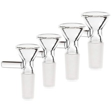 Bong Kopf, 4 Stück Glasbong 18,8mm Schliff, Bong Zubehör mit Reinigungsbürste...