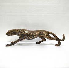 Große Leopard Metall Statue