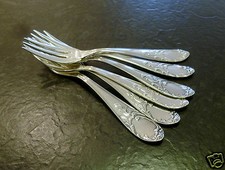 6 Kuchengabeln M Barock? 90er