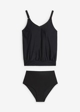 2-tlg Tankini mit Prothesentasche Gr 40 Schwarz Damen-Bademode Schwimmanzug Neu
